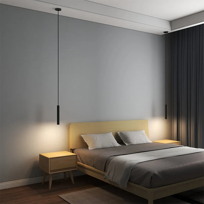 Conjunto de 2 Luminárias Pendente Tubo Cilíndrico Bivolt