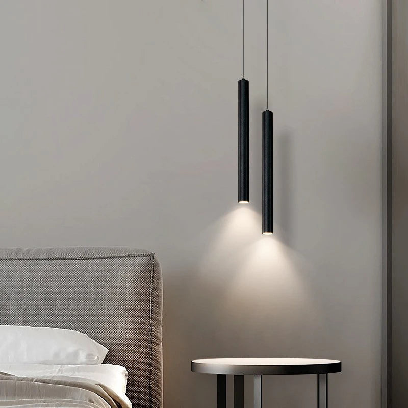 Conjunto de 2 Luminárias Pendente Tubo Cilíndrico Bivolt