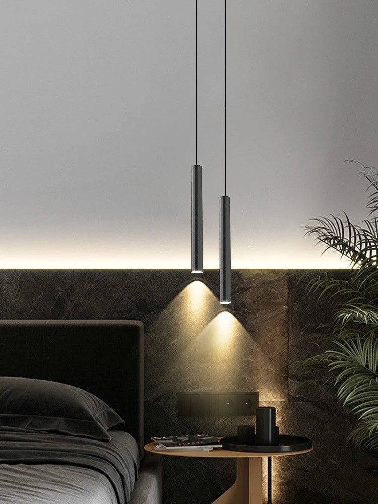 Conjunto de 2 Luminárias Pendente Tubo Cilíndrico Bivolt
