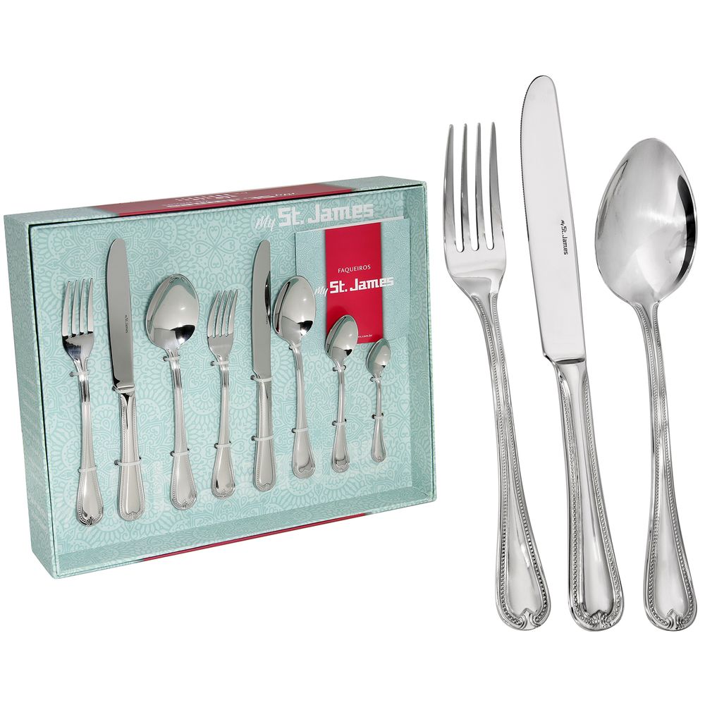 Faqueiro Belle Inox 48 Peças St James