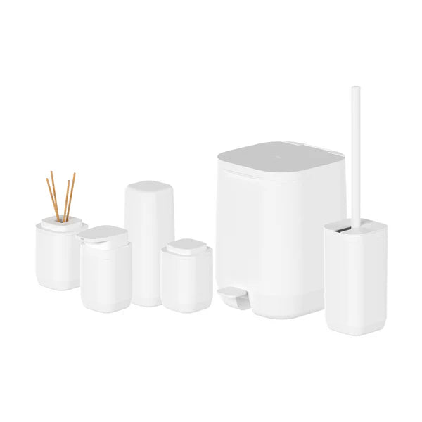 Kit de banheiro Completo com lixeira de pedal Ou 6 peças Linha Oasi