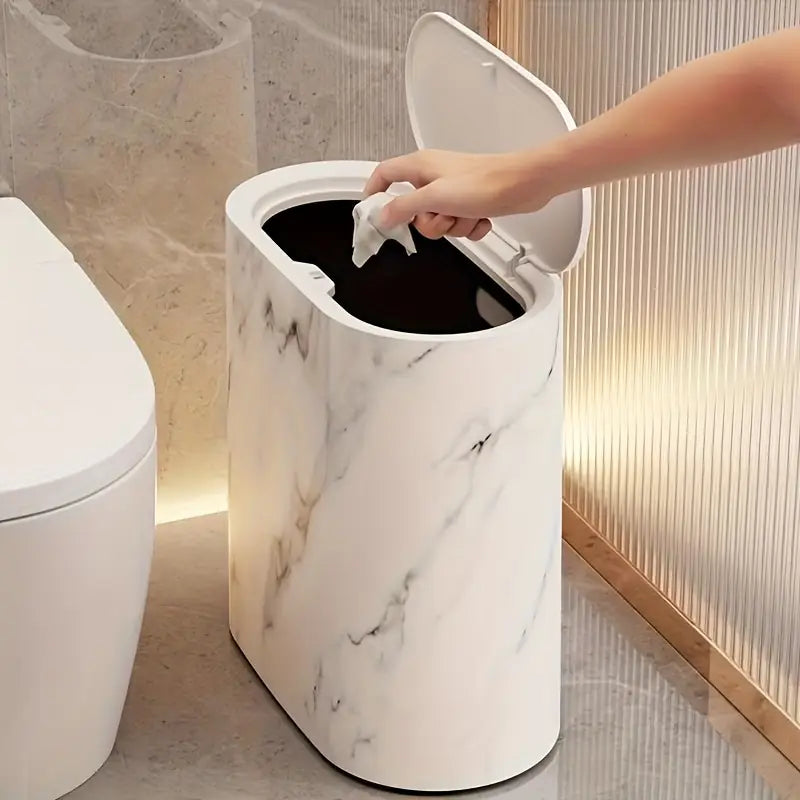 Lixeira de Canto LuxeSpace 14L com Tampa Retrátil e Vedação Antiodor