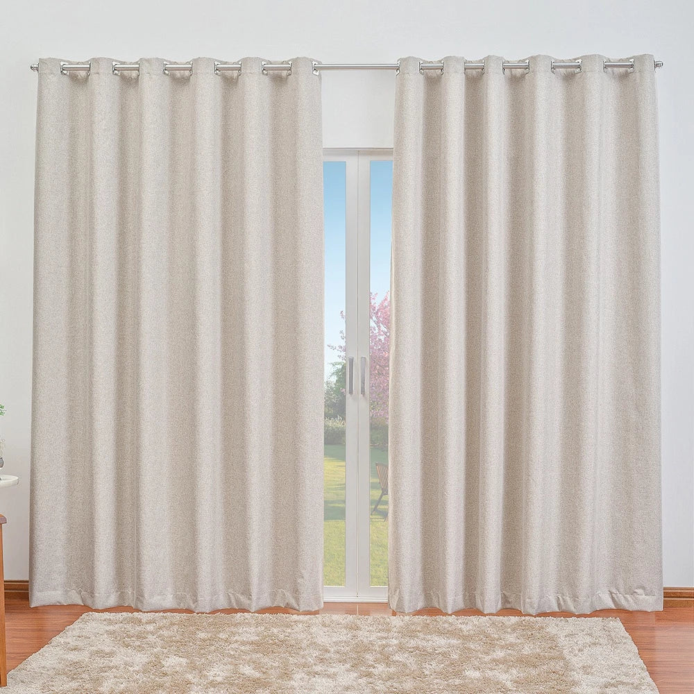 Cortina Blackout Térmica 100% Vedação Premium 4,40x2,60m Sala Quarto Varão 3M Cinza