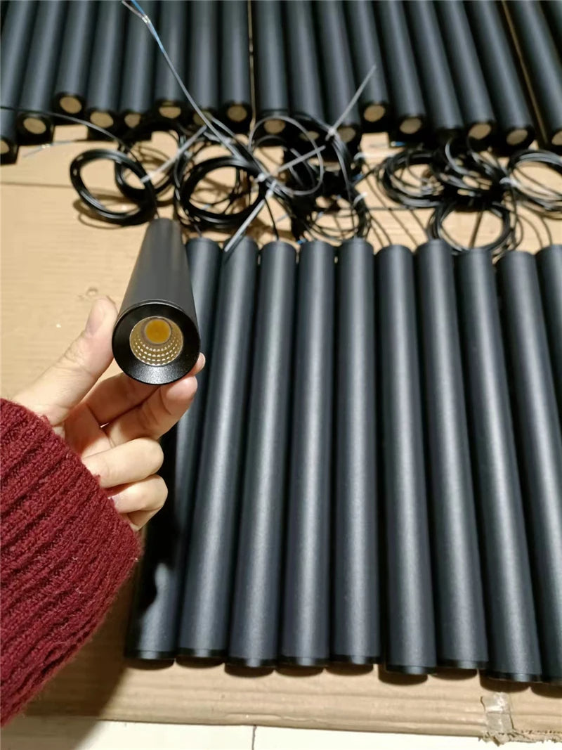 Conjunto de 2 Luminárias Pendente Tubo Cilíndrico Bivolt