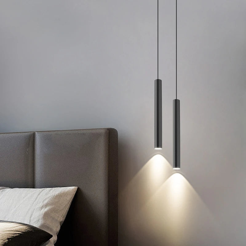 Conjunto de 2 Luminárias Pendente Tubo Cilíndrico Bivolt
