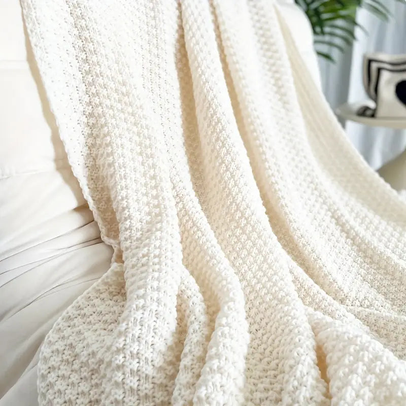 Manta Boêmia com Tassels 1 Peça – Padrão Geométrico em Madeira Natural, Macia, Texturizada e Versátil para Sofá, Cama, Escritório, Carro e Viagens