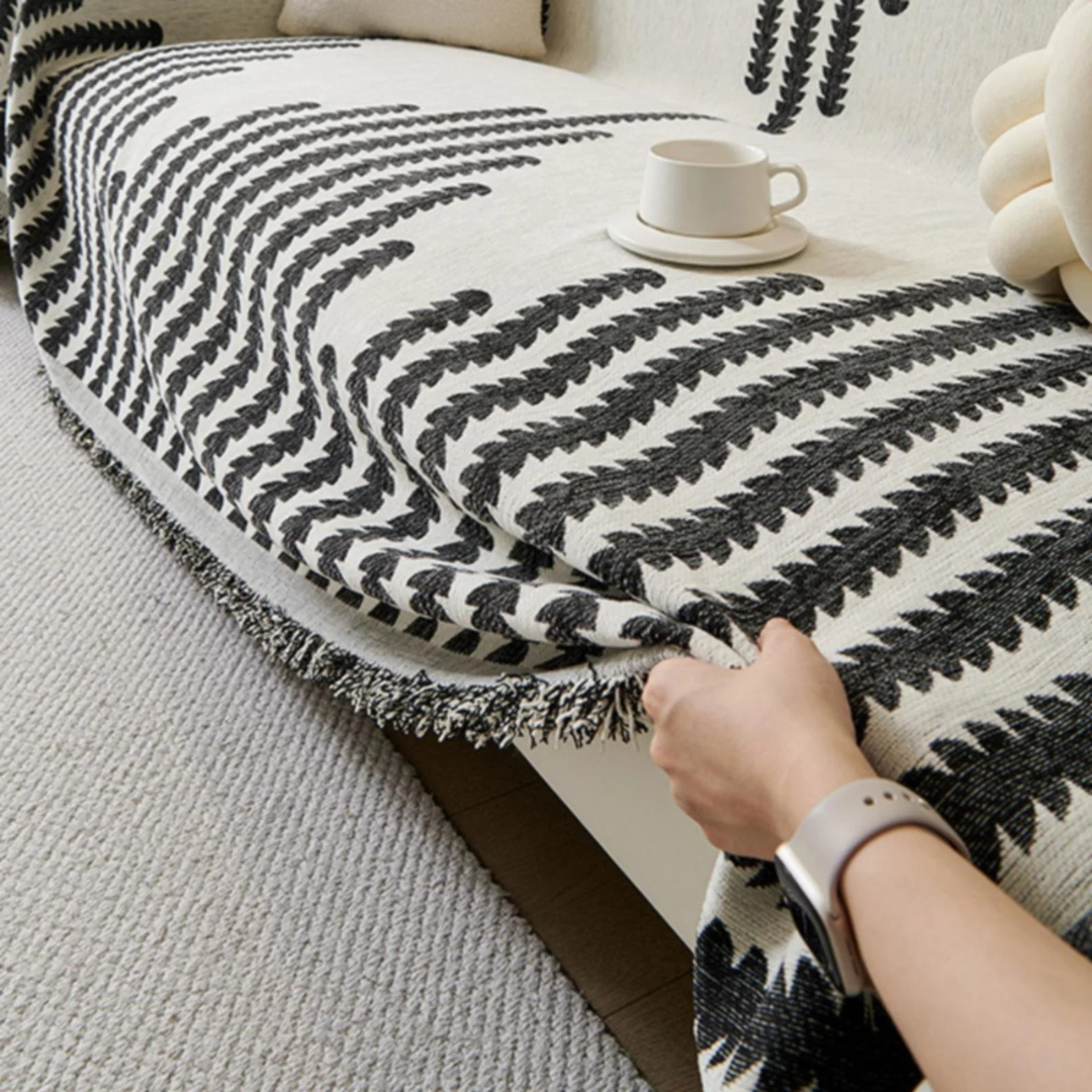 Capa Decorativa Impermeável Fio Chenille - Sofá Protegido com Estilo para 2 e 3 Lugares