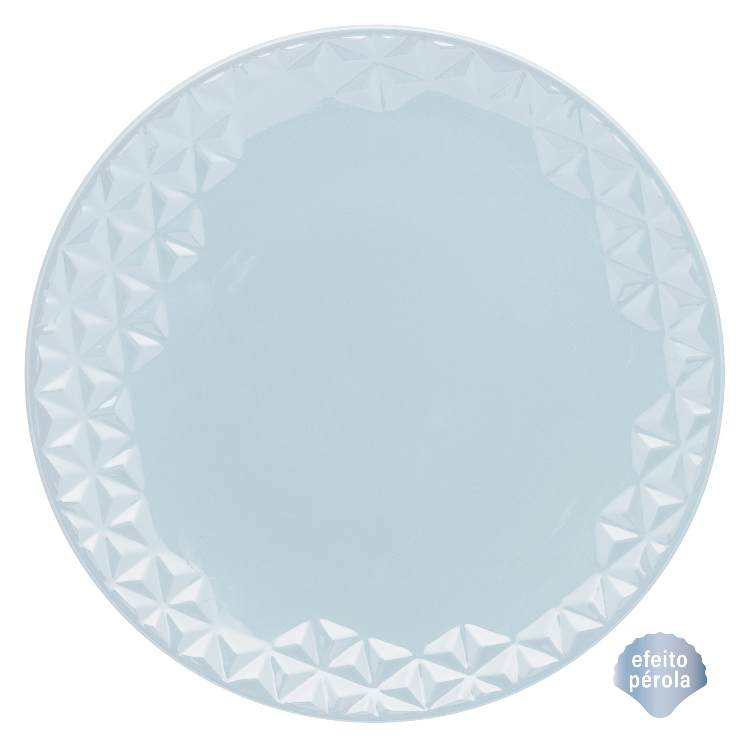 Prato Raso de Porcelana Mia Cristal Azul - 28,5 Cm