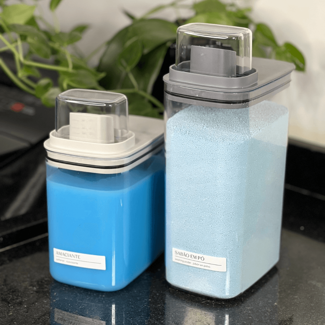 Pote Hermético Dispenser Flow Bege 1,5 Litros