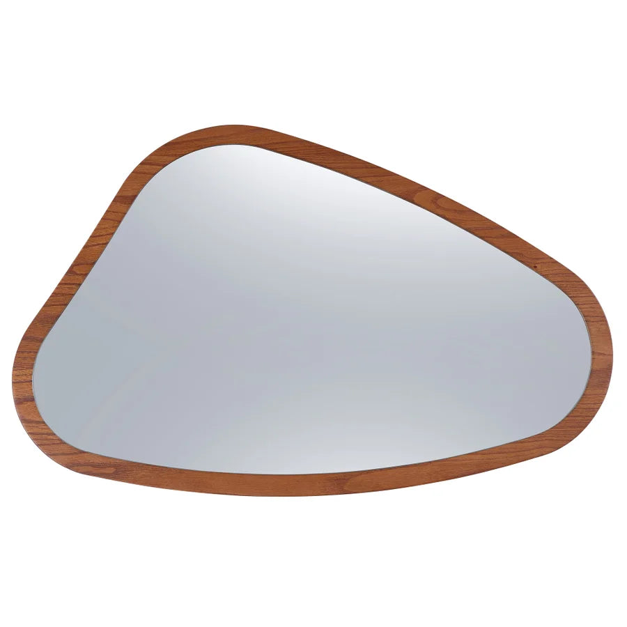 Kit Espelho Orgânico com Moldura Miami com 3 Peças cor Carvalho em MDF Laminado Natural Cinamomo 3614CA