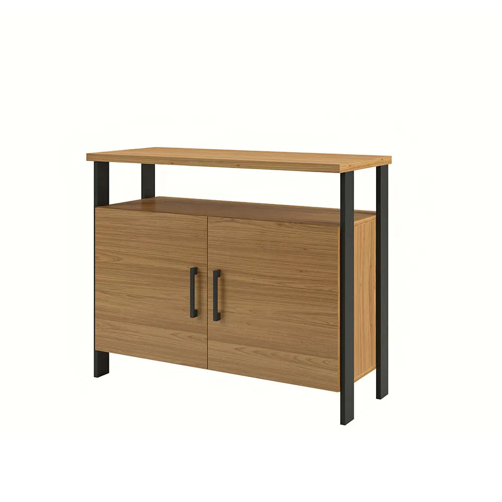 Balcão Aparador Design Industrial Com 02 Portas 89 cm 100% MDF