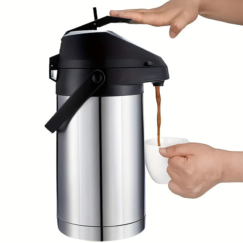Dispenser Térmico de Bebidas Quentes – Garrafa de Café em Aço Inox com Torneira, 1,9L