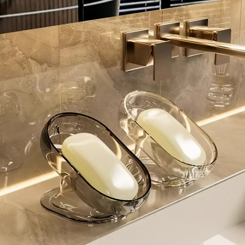 Porta-Sabonete Oval de Plástico – Leve, Resistente e Elegante para Quarto, Banheiro, Chuveiro e Banheira