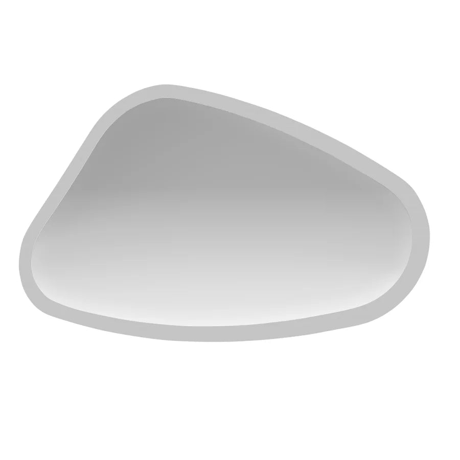 Espelho Orgânico com Moldura Miami cor Laca Fendi Nobre em MDF Natural