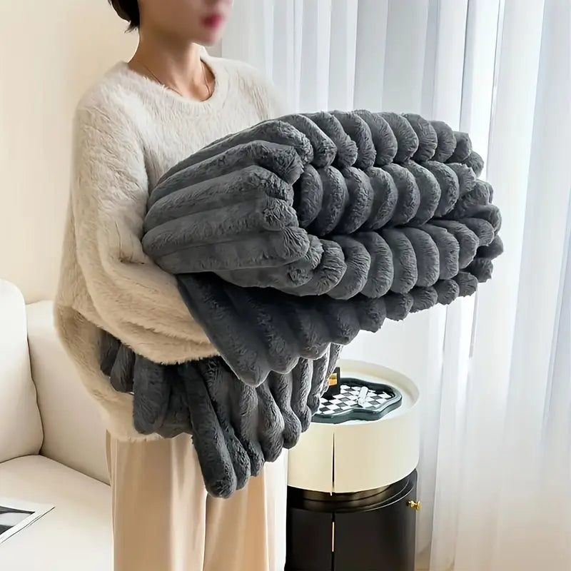 Manta Dupla Face Luxo – Super Macia, Aconchegante e Lavável, para Sofá, Cama e Viagem