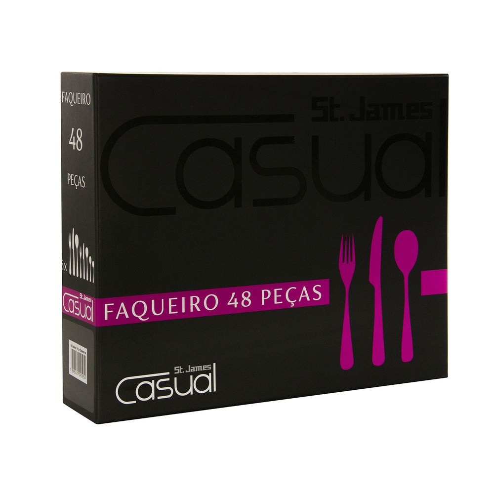 Faqueiro Four Seasons Inox 48 Peças St James