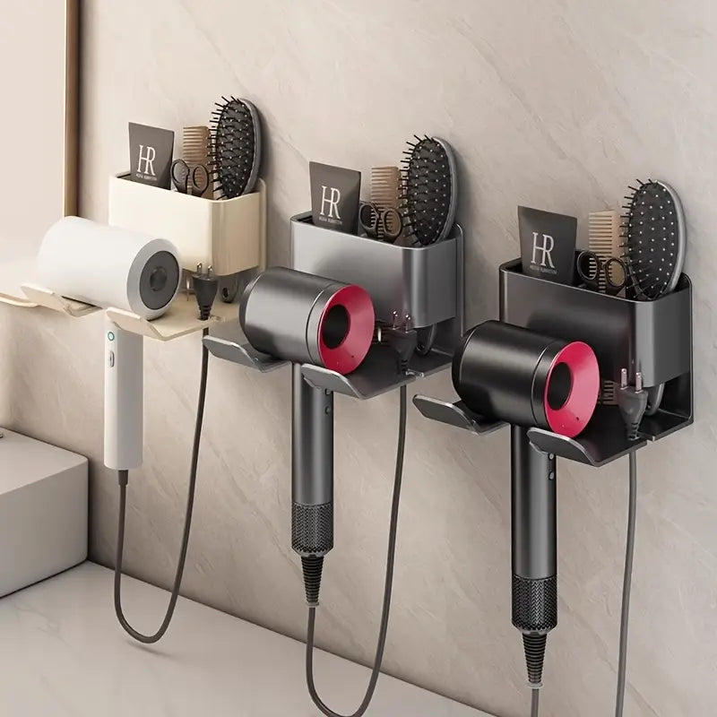 Suporte para Secador de Cabelo – Fixação sem Furar, em Metal Resistente